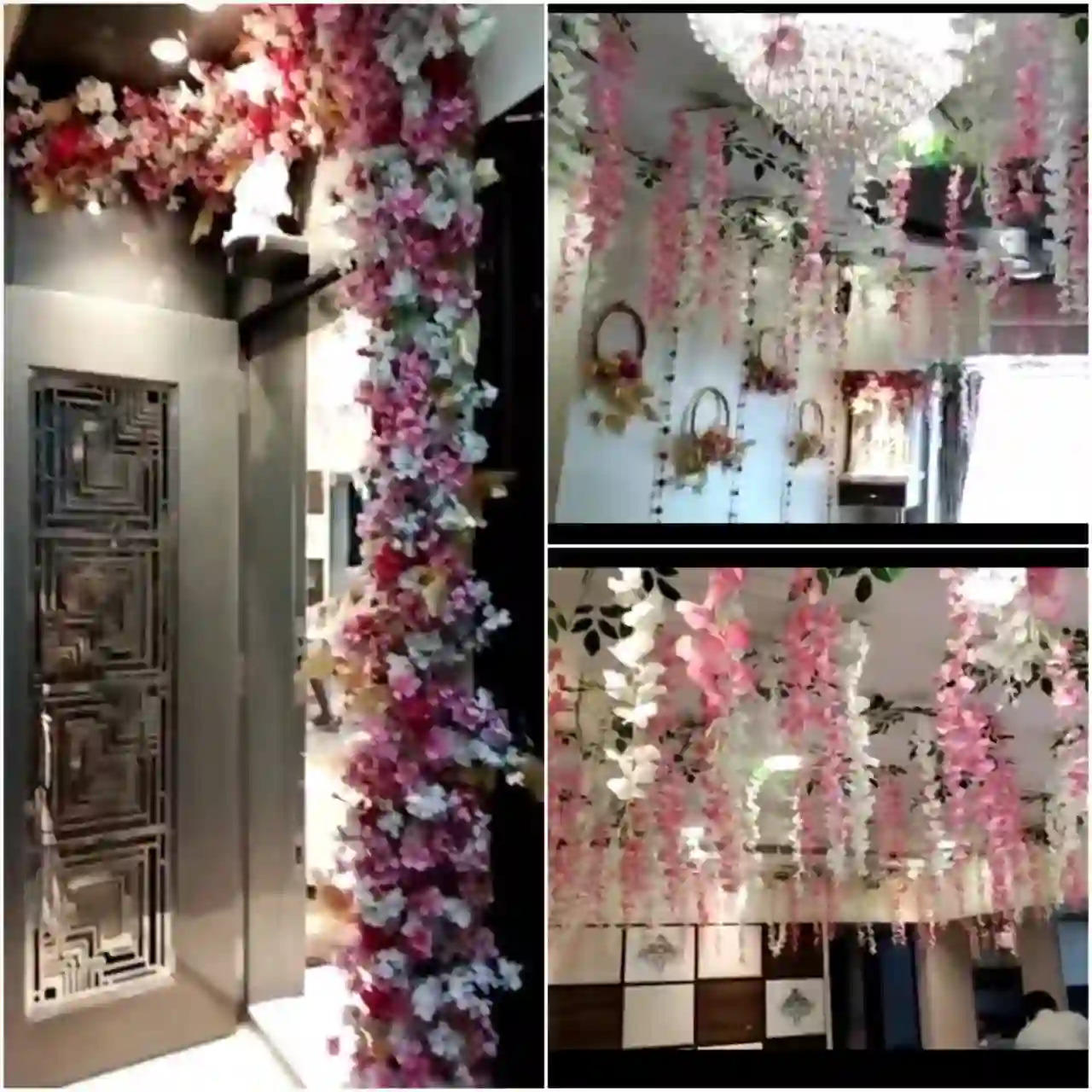 Artificial Flower Luxury Floral Ceiling Draping